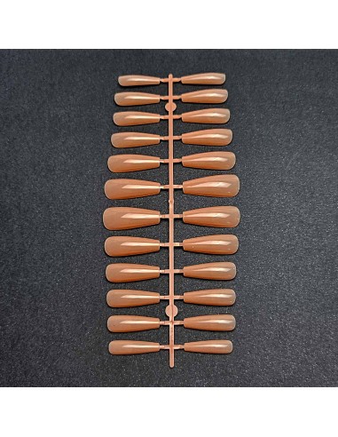 GEL TIPS BALLERINA LONG PINK BEIGE SET 24 BUC...
