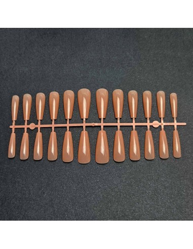 GEL TIPS BALLERINA LONG PINK BEIGE SET 240 BUC...
