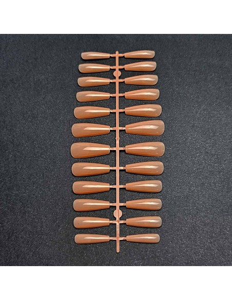 GEL TIPS BALLERINA LONG PINK BEIGE SET 240 BUC DIVERSE MĂRIMI