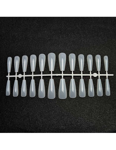 GEL TIPS BALLERINA LONG MILKY WHITE SET 240 BUC...