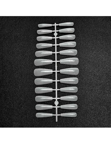 GEL TIPS BALLERINA LONG MILKY WHITE SET 240 BUC...