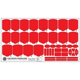 Nail Wraps Gelaxyo Pediluxe - Pure Color 01 Red