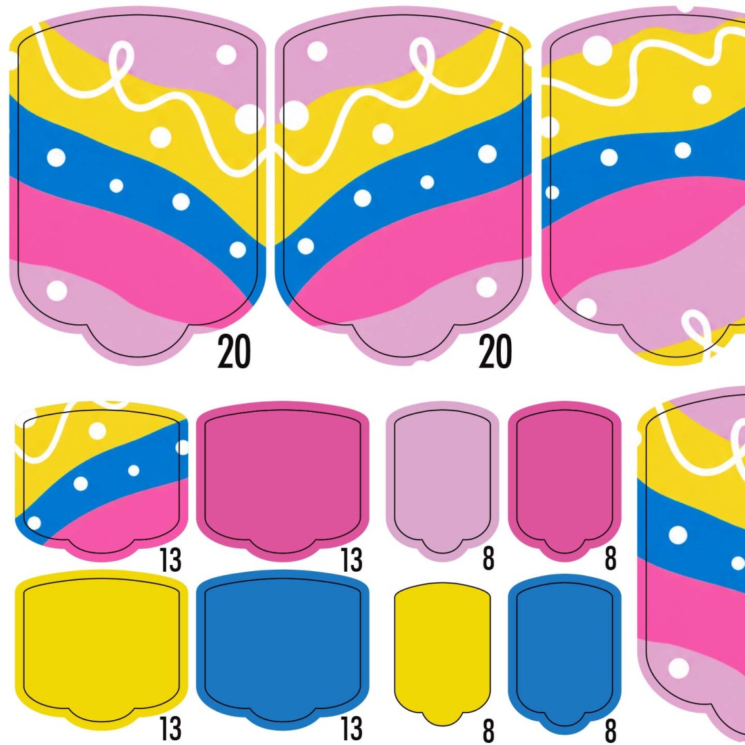 PEDI WRAPS ESTIVAL 10 GELAXYO CU 38 DE WRAPURI,...