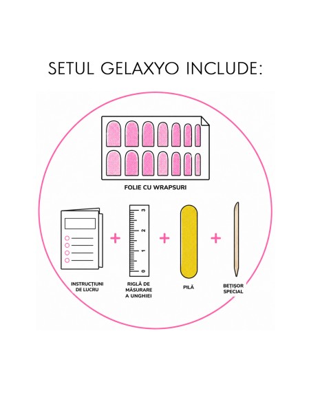 PEDI WRAPS ESTIVAL 09 GELAXYO CU 38 DE WRAPURI, 26 DECORAȚIUNI, PILĂ, BEȚIȘOR ȘI MINIRIGLĂ INCLUSE - Model exotic cu frunze luxuriante și nuanțe vibrante, ce evocă farmecul unei vacanțe pe insulă