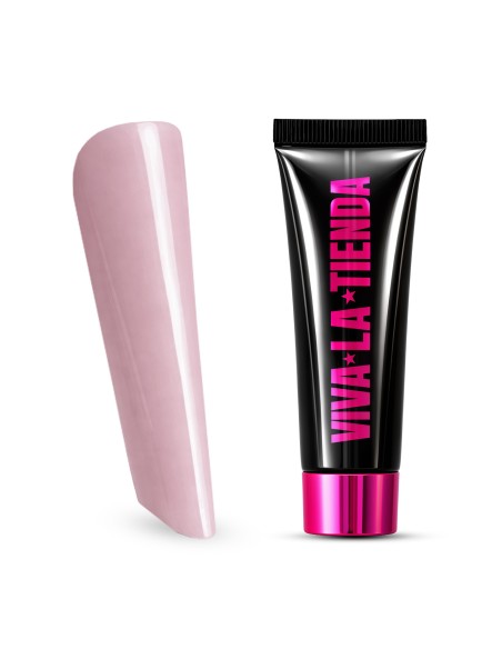 Polygel Viva La Tienda – Blushé 16 Cashmere Pink 30ml – nude delicat, aderență optimă, se pilește ușor, pentru construcție cu aspect statement și control precis